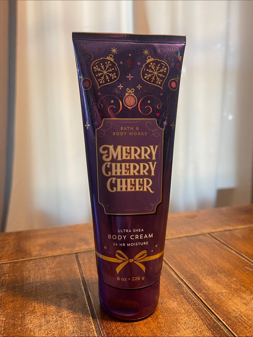 Bath & Body Works Merry Cherry Cheer Body Cream - Purple & Gold